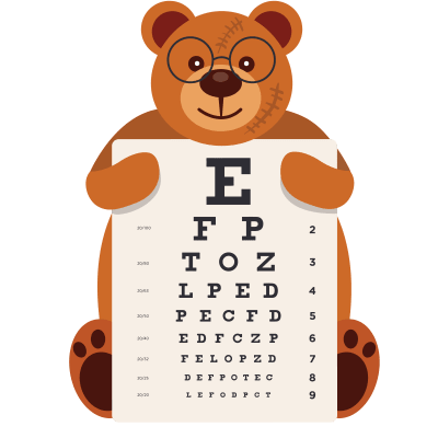 Eye Chart Cuddly Bear