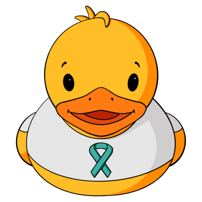 Ovarian Cancer Awareness Rubber Duck