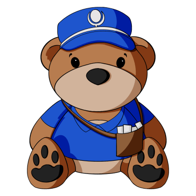 Mailman Teddy Bear