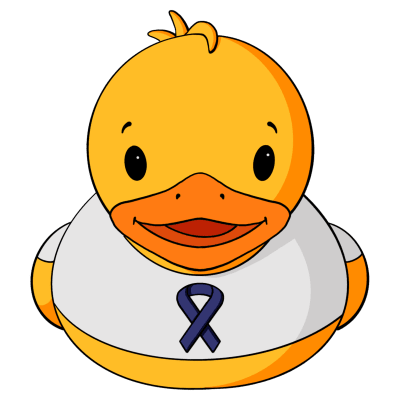 Colon Cancer Awareness Rubber Duck