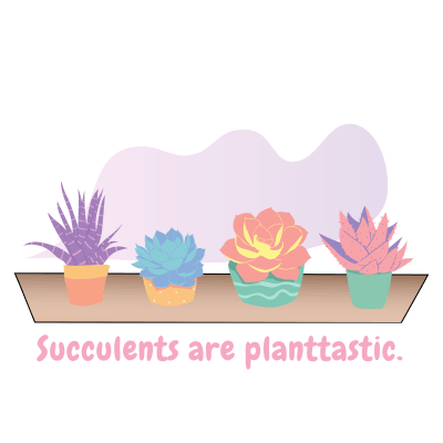 Succulents are planttastic (dark background)