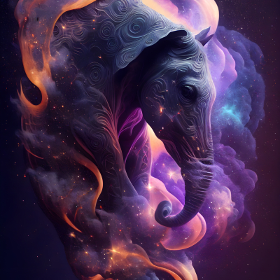 Stunning Elephant Nebula Art Print