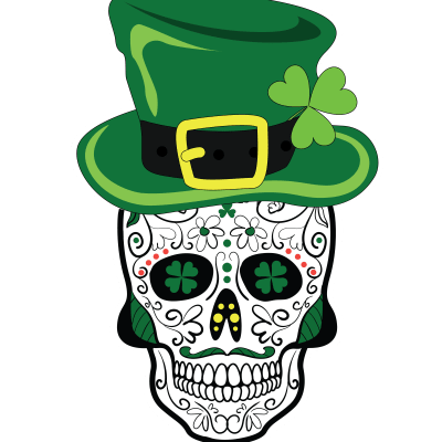 Saint Patrick's Day Excellent Graphic Artwork Skull Gift Tshirt