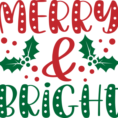 Merry and bright christmas quote