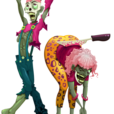 Dance and Twerk - Dynamic Zombie Duo Couple